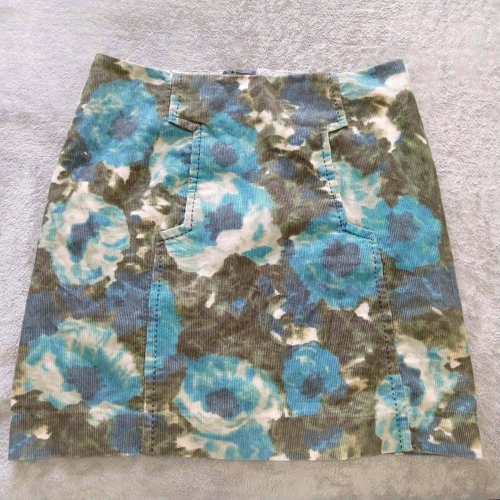 Anthropologie Corduroy Mini Skirt